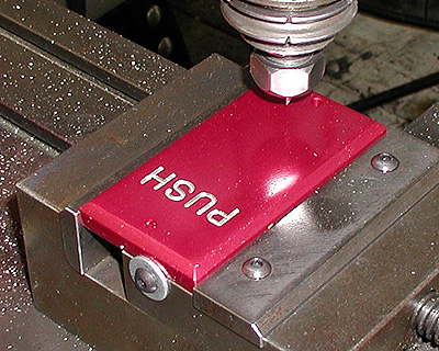 Engraving a Pushplate